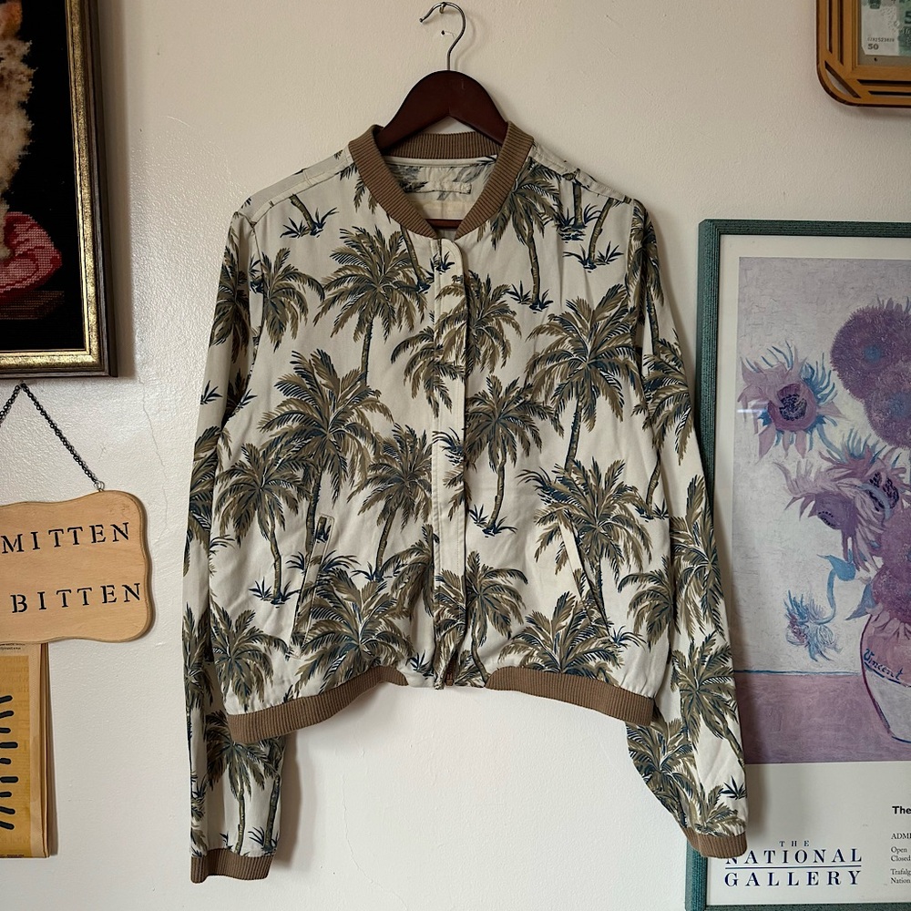 BNWT RRSP $145.00CAD Denim & Supply Ralph Lauren palm tree print bomber jacket
